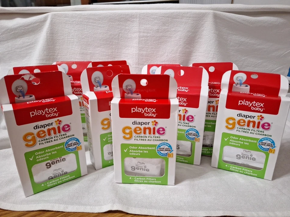 10 PKS Playtex Carbon Filter Refill Tray for Diaper Genie - 40 Total Filters