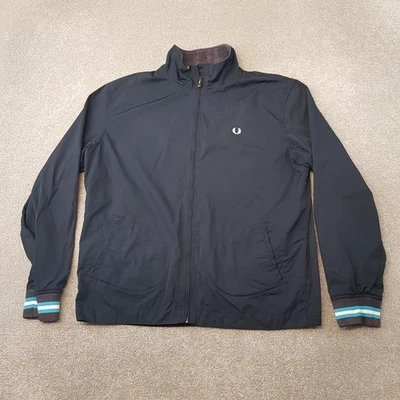 Fred Perry Mens Jacket Large Navy Bomber Coat Casuals Mod Terrace Liam Scooter - Image 1 of 4