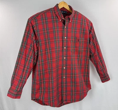 Polo Ralph Lauren на пуговицах большая рубашка мужчин большой красный клетку 100% хлопок LS *недостаток - Изображение 1 из 4