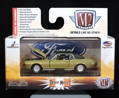 M2 Machines 68 1968 Mercury Cougar XR-7G 390 Detroit Muscle Car R34 16-04 dorado Foto 1 de 2
