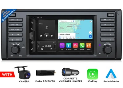 DAB+ CarPlay Für BMW 5er E39 M5 7" Android 13 6+64 Autoradio GPS Navi 4G LTE DSP - Bild 1 von 4