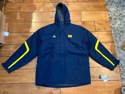 CHAQUETA DE INVIERNO ADIDAS MICHIGAN WOOOLVERINES FÚTBOL A PRUEBA DE CLIMA CREMALLERA COMPLETA AZUL L Foto 1 de 4