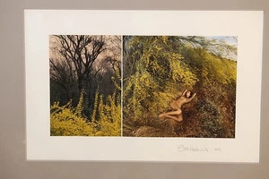 Sam Haskins 2009, signiert & Galerie gerahmtes Foto Akt Frau liegend auf dem Rücken  - Bild 1 von 7