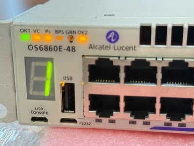 Alcate-Lucent OS6860E-48 GE L3 chassis 1RU with 48 ports and 4x SFP 1G/10G Ports - Image 1 of 2