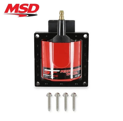 1986-1995 Ford Mustang 5.0L MSD Street Fire 5527 Red TFI Engine Ignition Coil - Image 1 of 4