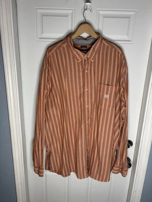 Chaps Ralph Lauren  Size Mens Orange Button Down Long Sleeve Shirt 4XT - Image 1 of 3
