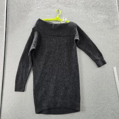 MICHAEL Kors Women Dress S Charcoal Acrylic Wool Sweater Off The Shoulder NWT - Image 1 of 4