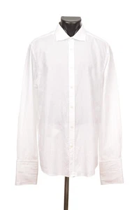 Neu & Lingwood weiß Paisley Muster Manschettenknöpfe Knopf Hemd 2016433 Größe 16 - Bild 1 von 7