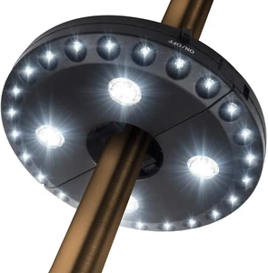 Patio Umbrella Light 3 Brightness Modes Cordless 28 LED Lights-4 X AA Battery Op - Picture 1 of 6