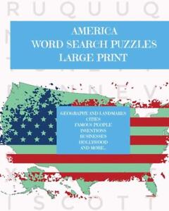 Amerika: Puzzle Aktivitätsbuch für Jugendliche und Erwachsene: Großdruck von Nicole Herber