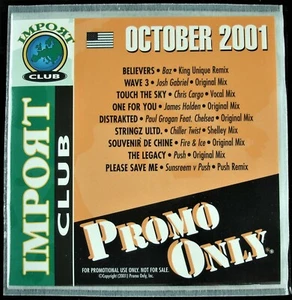 PROMO ONLY "IMPORT CLUB OCTOBER 2001" DJ PROMO CD COMPILATION BAZ, PUSH *NEW* - Picture 1 of 4