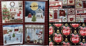 3 Wishes Christmas to Remember FQ, 1/2m & 1 yrd panel Home tartan vintage rustic - Picture 1 of 16