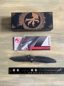 Original MICROTECH SOCOM Bravo Knife Serrated Blue Collar Signed Marfione 261-9 - Picture 1 of 15