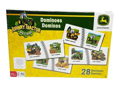 New 2014 John Deere Johnny Tractor and Friends 28 Dominoes Age3+ Memory Game - Image 1 of 4