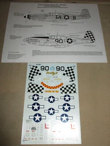 Decalcomanie modello aereo SuperScale P-51B Mustang 1:48 362°, 357°, 319° 48-462 - Foto 1 di 2