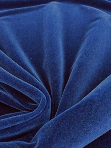 By Yd Scalamandre BACHMO ADMIRAL Deep Navy Blue Mohair Velvet Lush MSRP USD 490Y - Picture 1 of 8