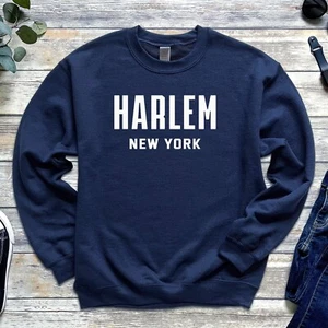 Harlem Sweatshirt | Harlem NYC | Harlem New York Crewneck Sweatshirt - Picture 1 of 11