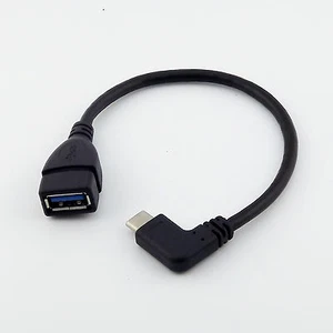 USB 3.1 Type-C Male Angled To USB 3.0 A Female OTG Adapter Data Connector Cable - Picture 1 of 5