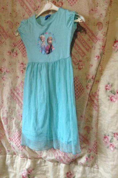 Robe Anna et Elsa REINE DES NEIGES DISNEY déguisement taille 8a - Photo 1/1