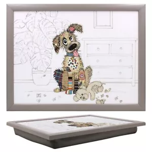 Bandeja de regazo acolchada - Diseño de arte de insectos - "Murphy" Mutt Dog - Imagen 1 de 1