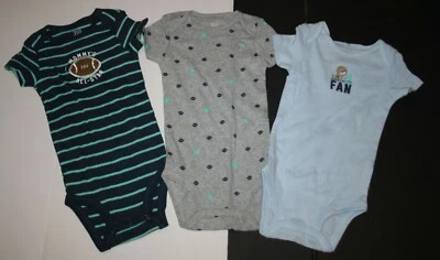 全新 Just One You Carter's 12m 男孩 3 包紧身衣上衣 运动 全明星足球 — 第 1/4 张图片