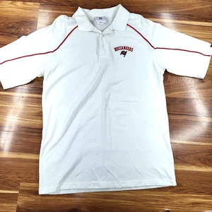 Florida Tampa Bay Buccaneers NFL Polo Shirt Mens Size Large Embroidered White - Picture 1 of 8