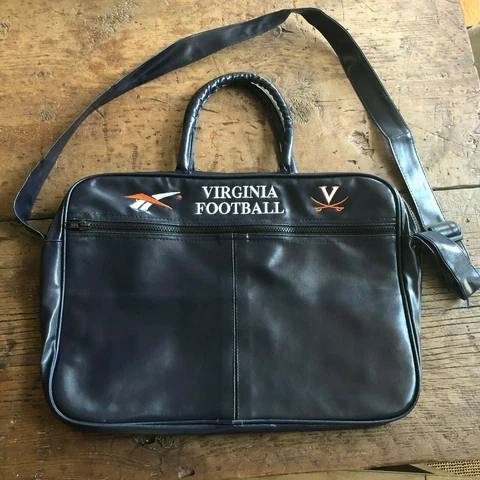 Vintage UVA University Of Virginia Football Blue Shoulder Work Messenger Bag Cover