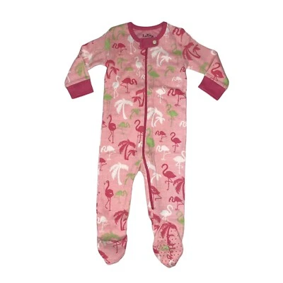 Mono Hatley Baby Rosa Estampado Flamenco Algodón Patas Cremallera Una Pieza 3-6M Foto 1 de 4