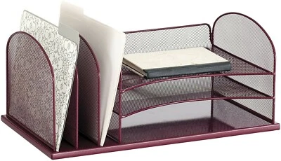 Safco Onyx Malla 3 Clasificadores/3 Bandejas Escritorio Organizador Vino Polvo Abrigo Acabado 3254WE Foto 1 de 4