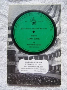 RECORD COLLECTOR Magazine 1995 Vol 40 #3 Olszewska BERNARDO DE MURO Discography - Picture 1 of 2