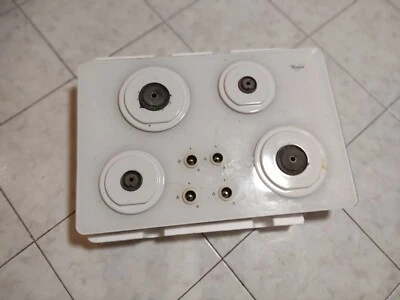 Piano Cottura 4fuochi Gas Colore Bianco Whirlpool - Immagine 1 di 2