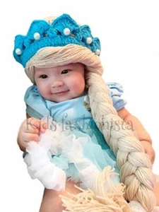 Disney Queen Elsa Princess Frozen crochet hat&cap made from Cotton Yarn - Picture 1 of 4