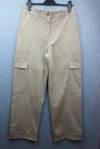 Forever New Size 12 Sand Color Wide-leg High-rise Cargo Style Stretch Jeans - Picture 1 of 11