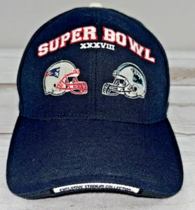 REEBOK Exclusive Stadium Collection Super Bowl XXXVIII 38 Cap Patriots Panthers - Picture 1 of 13