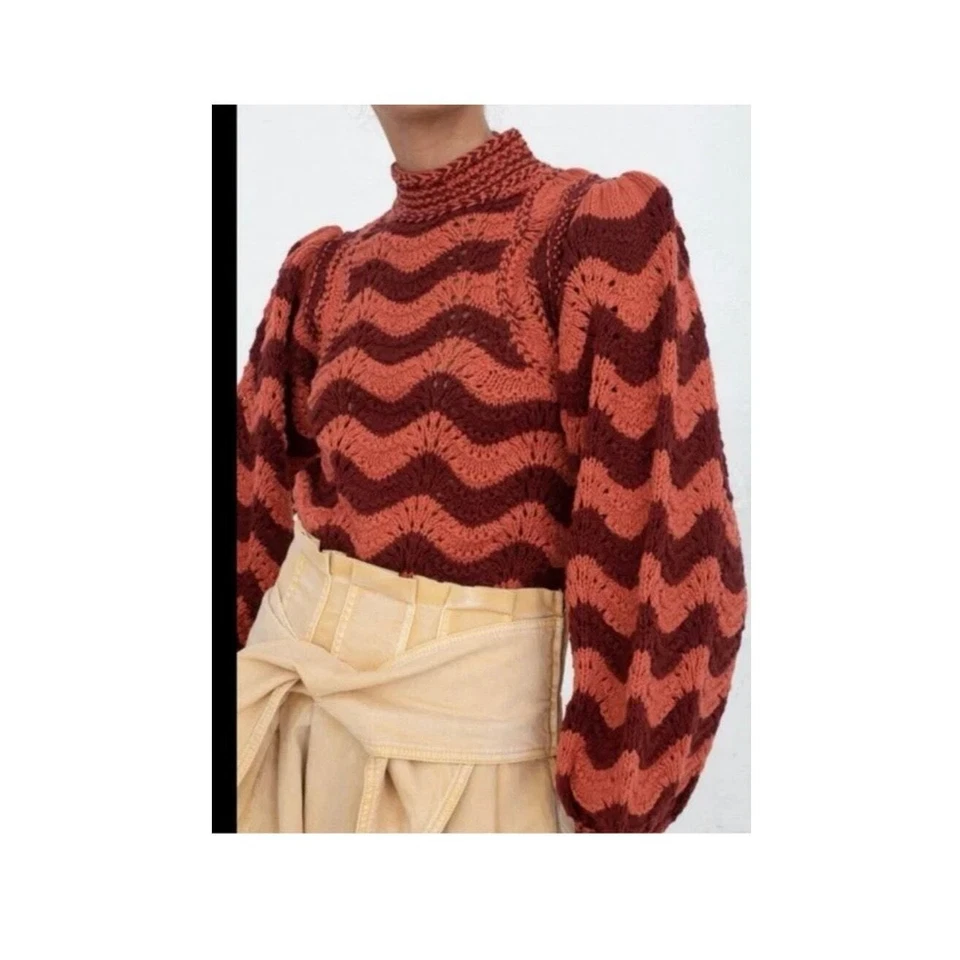 Ulla Johnson Esperanza pullover - blue white color. Other pics 4 reference   - Image 1 of 4