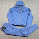 Nike Sportswear Tech Fleece Suit Jacket Sweatpants Men's Medium Blue Full Zip
