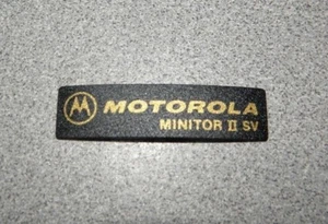 Motorola Minitor II SV (Stored Voice) Label Logo Sticker Name Plate - Picture 1 of 1