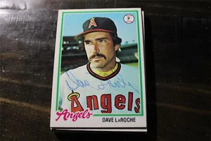 DAVE LAROCHE  CALIFORNIA ANGELS AUTOGRAPHED CARD - Picture 1 of 1