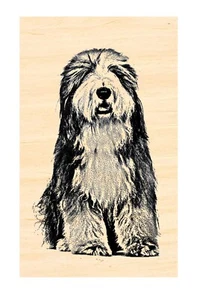 Estampilla de goma de perro pastor inglés P129 - Imagen 1 de 1