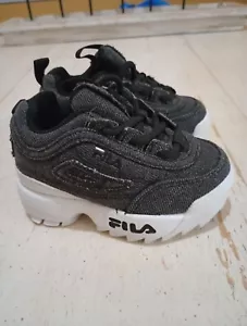 Fila Disruptor Black Size 5 Pre-owned Lace Up Toddlers - Picture 1 of 22