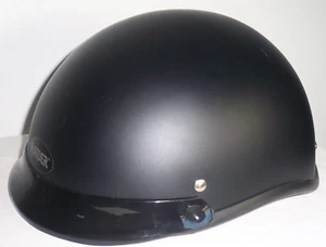 RAIDER A-618 Men's Open Face Flat Black DOT Motorcycle Half Helmet Size L New! - Picture 1 of 12