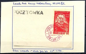POLAND 1943  LOCAL ON PIECE  = WOLDENBERG =  VF  @2 - Picture 1 of 2