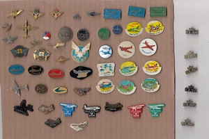 Lote de trabajo vintage de insignias con logotipo de aerolínea años 60 KLM Lufthansa Qantas Sabena SAS - Imagen 1 de 1