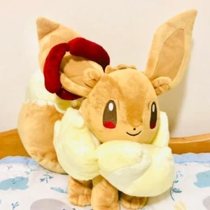 13in Eevee Gigantimax Evolution Brown Fox Pocket Monster Plush Doll Toy Gift Kid - Picture 1 of 12