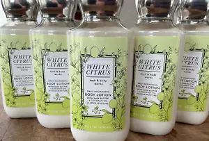 5 (FIVE) WHITE CITRUS Shea, Coconut Oil & VitamE 8oz LOTION Bath and Body Works - Picture 1 of 2
