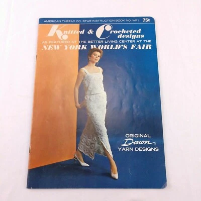 Vestido de ganchillo irlandés hilo americano diseños tejido y ganchillo Star Book No WF1 Foto 1 de 4