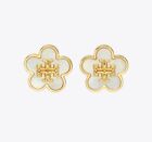 Tory Burch Kira Flowery Stud.  Tory Gold / Mother Of Pearl. Style#154280