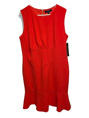 Vestido Christian Siriano/Rachel Roy Para Mujer Sin Mangas Línea A Coral Talla 16W Nuevo Foto 1 de 4