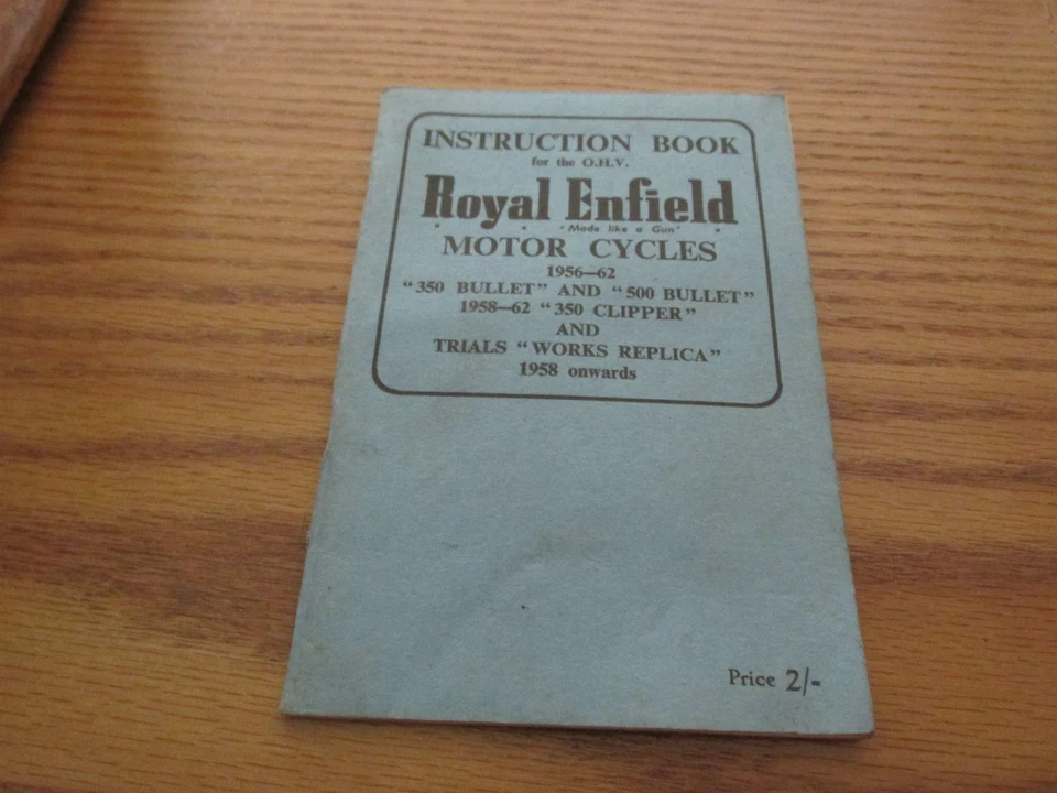 Folleto Royal Enfield Bullet Clipper 350 500 instrucciones 1956-52 Foto 1 de 4