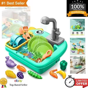 Mini Toddler Sink Toy with Real Running Water & Dinosaur Design - 13 Accessories - Picture 1 of 10